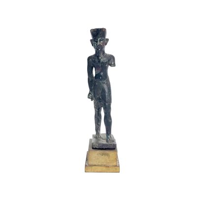 l'image d'une statue d'un homme avec un chapeau sur la tête