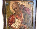an old painting of a man holding a book in his right hand