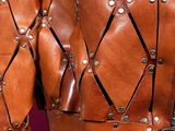 a close up of a leather jacket on a mannequin mannequin mannequin mannequin mannequin mannequin mannequin