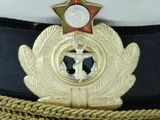 a close up of a military hat with a star on it