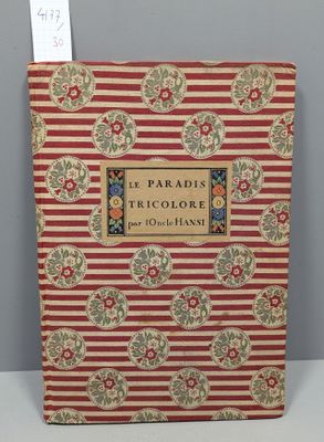 un livre rayé de rouge et de blanc, orné de motifs floraux