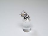 a ring that is sitting on top of a clear glass