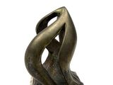 bronze sculpture of a woman ' s face on a marble base