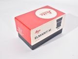 a red box with a white and black logo on it