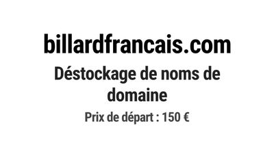 Nom de domaine billardfrancais.