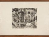 une image représentant un dessin en noir et blanc d'une porte