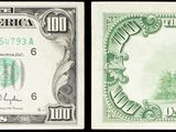 deux images différentes d'un billet d'un dollar avec la photo d'un bâtiment en arrière-plan