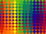 une image représentant un fond multicolore orné de cercles et de carrés