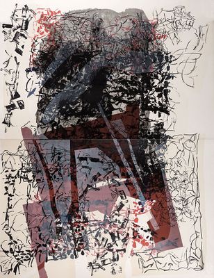 une image d'une œuvre d'art posée sur une feuille de papier