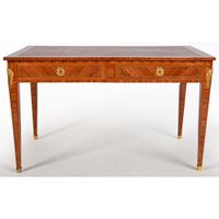 SAUNIER. BUREAU PLAT LOUIS XVI toutes faces de forme rectang… (photo 5)