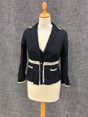 PAULE KA – Ensemble débardeur et veste en coton noir et broderie ...