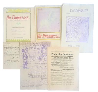 Plusieurs vieux livres en français sont empilés les uns sur les autres