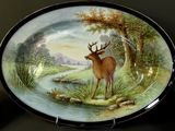 a plate with a picture of a deer on it