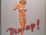 a picture of a book with a picture of a woman in a bikini