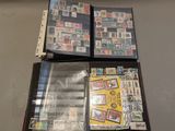 many different types of stamps in a binder