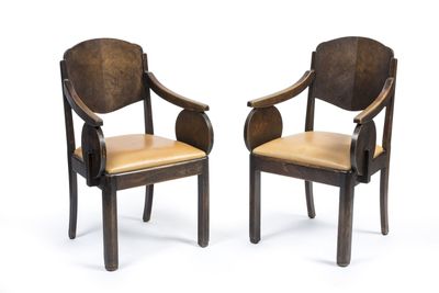 paire de fauteuils de style Art nouveau