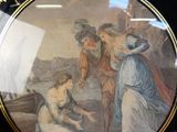 une photo d'une assiette sur laquelle est représentée une femme et un homme