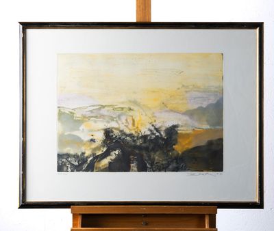 ZAO Wou-Ki 1921-2013 « Sans titre » 1987. Lithographie en co…