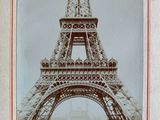 a picture of a picture of the eiffel tower taken from the ground
