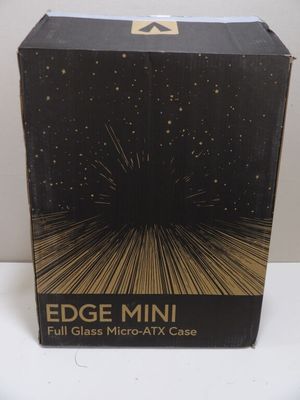 an open box of edge mini glass mirror art case on a white surface