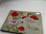 un livre sur lequel figure l'image d'un bouquet de fleurs