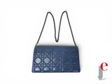 chanel navy blue quilted lambskin chain shoulder bag