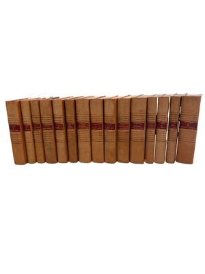 a set of six books sitting on top of each other