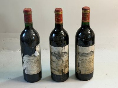 3 bouteilles Château PONTET CANET 2 en 1992 et 1 en 191 1992…