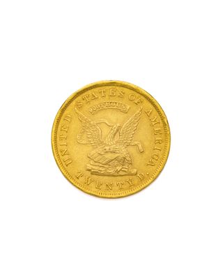une image d'une pièce d'or sur fond blanc