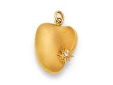 un pendentif en forme de pomme dorée surmonté d'une étoile