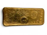 an image of a gold bar on a white background