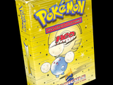 the box is yellow and has a picture of a pokemon character on it
