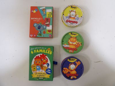 Lot de 5 Jeux de société : 3 Dobble Garfield, Batailles, Jeu…