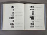 an open book with pictures of people on it