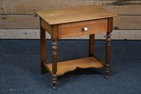 Petite console en bois naturel à deux pieds antérieurs à god…