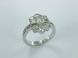 une photo d'une bague en diamant sur fond blanc