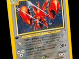 un gros plan d'une carte Pokémon à bordure jaune