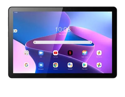 la tablette est représentée sur un fond blanc