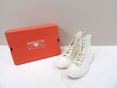 Baskets montantes Converse All Star en cuir blanc, pointure 7,5