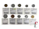 a lot of coins that are sitting on a table