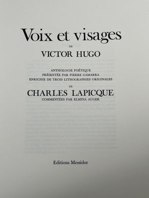 [LAPICQUE Charles] - HUGO (Victor).
