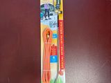 a picture of an orange cord and a red handle