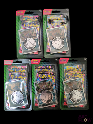 Le paquet contient quatre types différents de cartes à collectionner Pokémon.