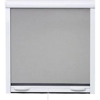 a close up of a window with a roller shade on it