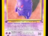 un gros plan sur une carte sur laquelle figure un Pokémon violet