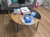 a couch and a table in a living room
