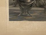 a drawing of a woman sitting on a chair