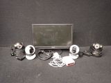 a lot of electronics that are sitting on a table