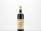 a bottle of red wine sitting on top of a table