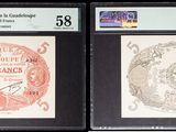 trois types de timbres différents sur un fond noir et blanc